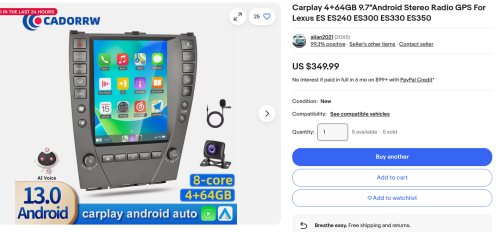 Carplay 4 64GB 9.7 Android Stereo Radio GPS For Lexus ES ES240 ES300 ES330 ES350 eBay.png